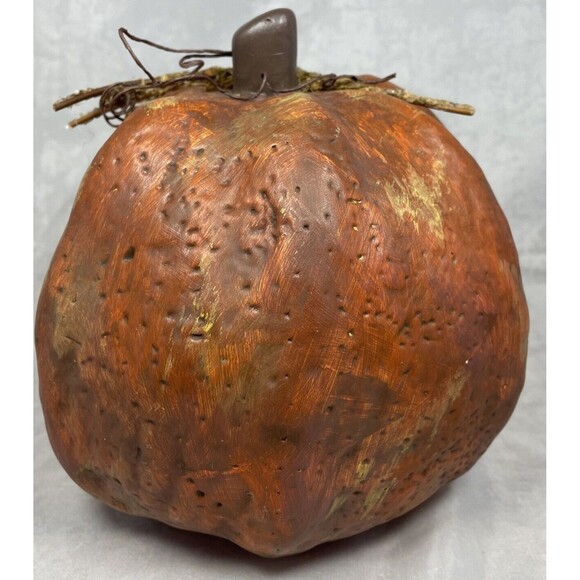 Halloween Ceramic Pumpkin Jack-O-Lantern CJF Designs Ceramic 7.5” Creepy/Spooky - Picture 6 of 9